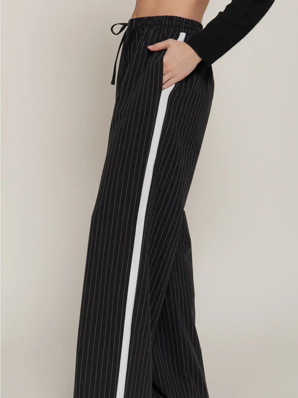 Side Stripe Drawstring Pants
