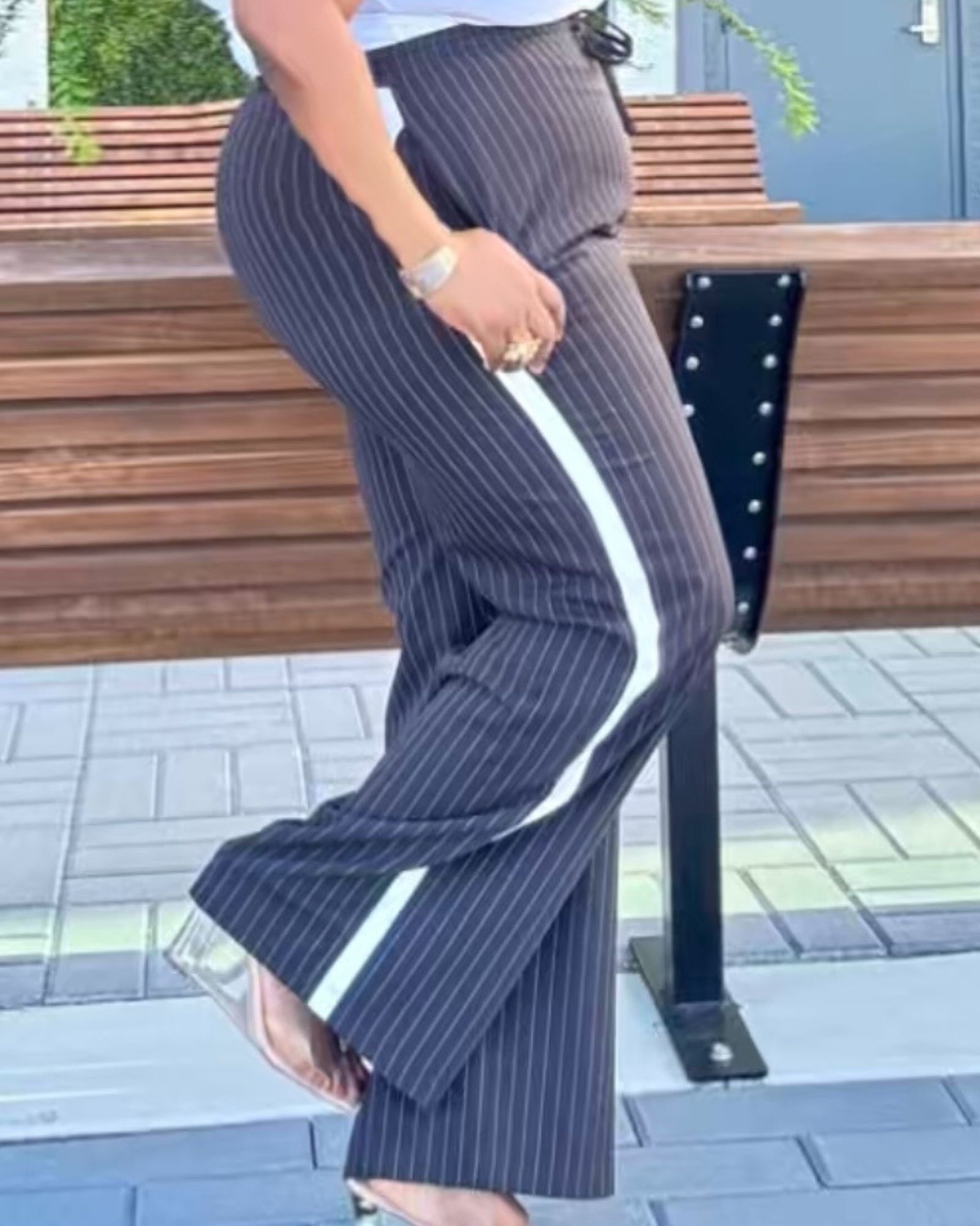 Side Stripe Drawstring Pants