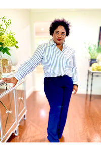 Striped Button Down Shirt - D-S Fashion Sophisticated Boutique