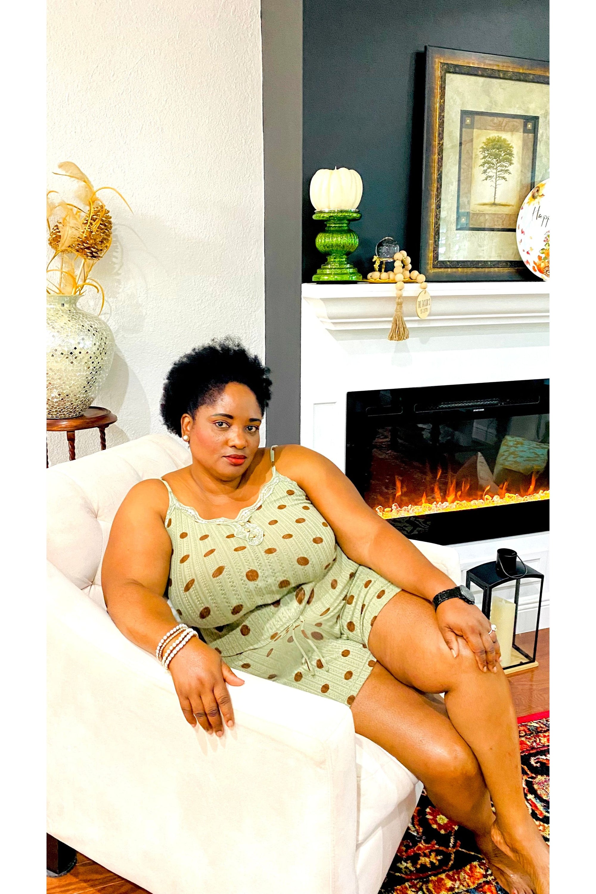 Polka- Dot Loungewear Set - D-S Fashion Sophisticated Boutique
