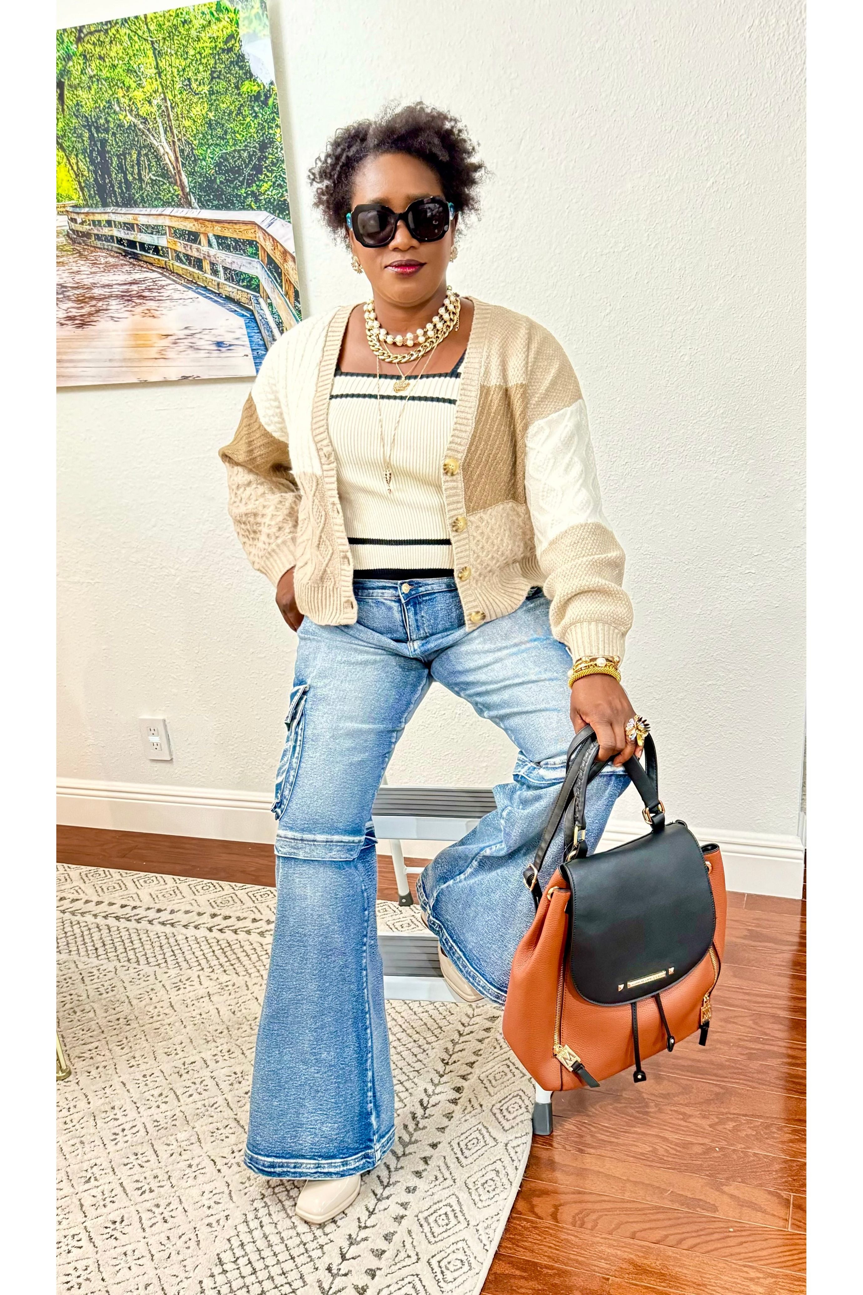 White Contrast Edge Knit Top - D-S Fashion Sophisticated Boutique