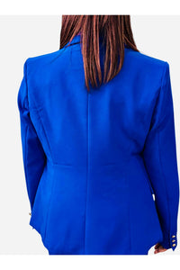 Timeless Double-Breasted Gold Button Blazer - D-S Fashion Sophisticated Boutique