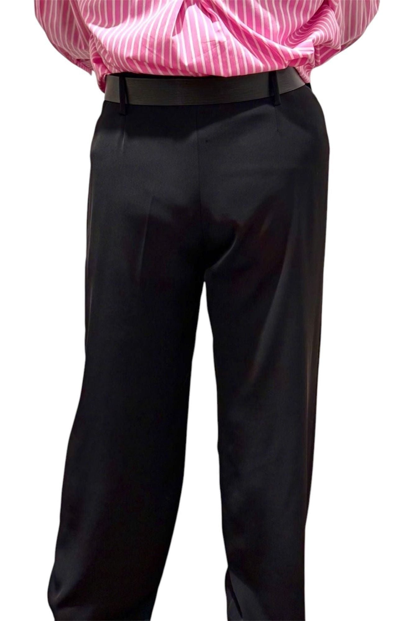 Black Wide Leg Belted Pants - D-S Fashion Sophisticated Boutique
