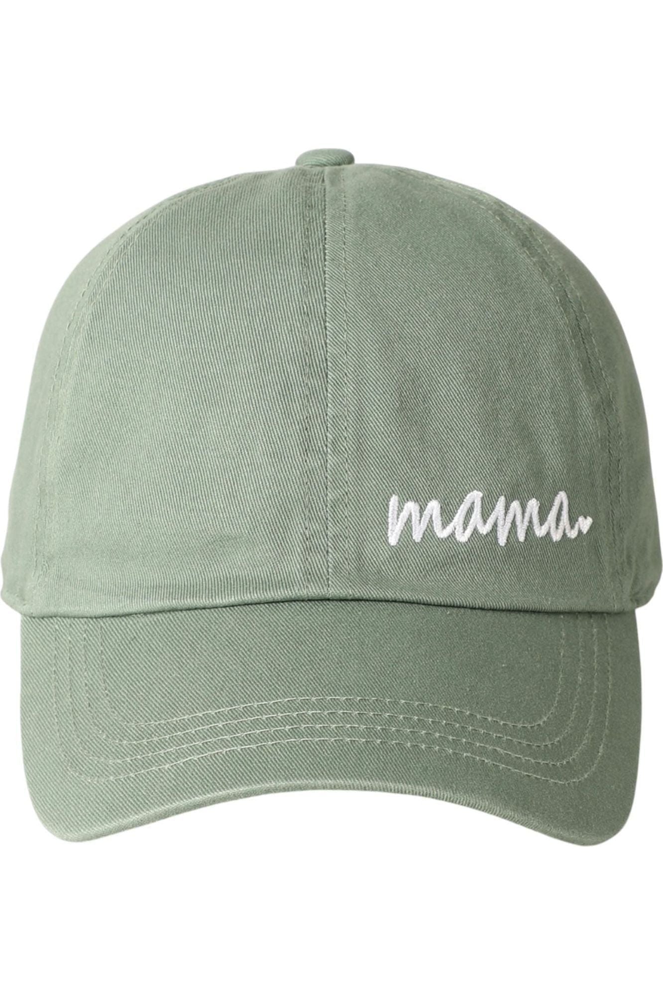 Sage Embroidered Cotton Baseball Cap - D-S Fashion Sophisticated Boutique