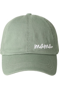 Sage Embroidered Cotton Baseball Cap - D-S Fashion Sophisticated Boutique