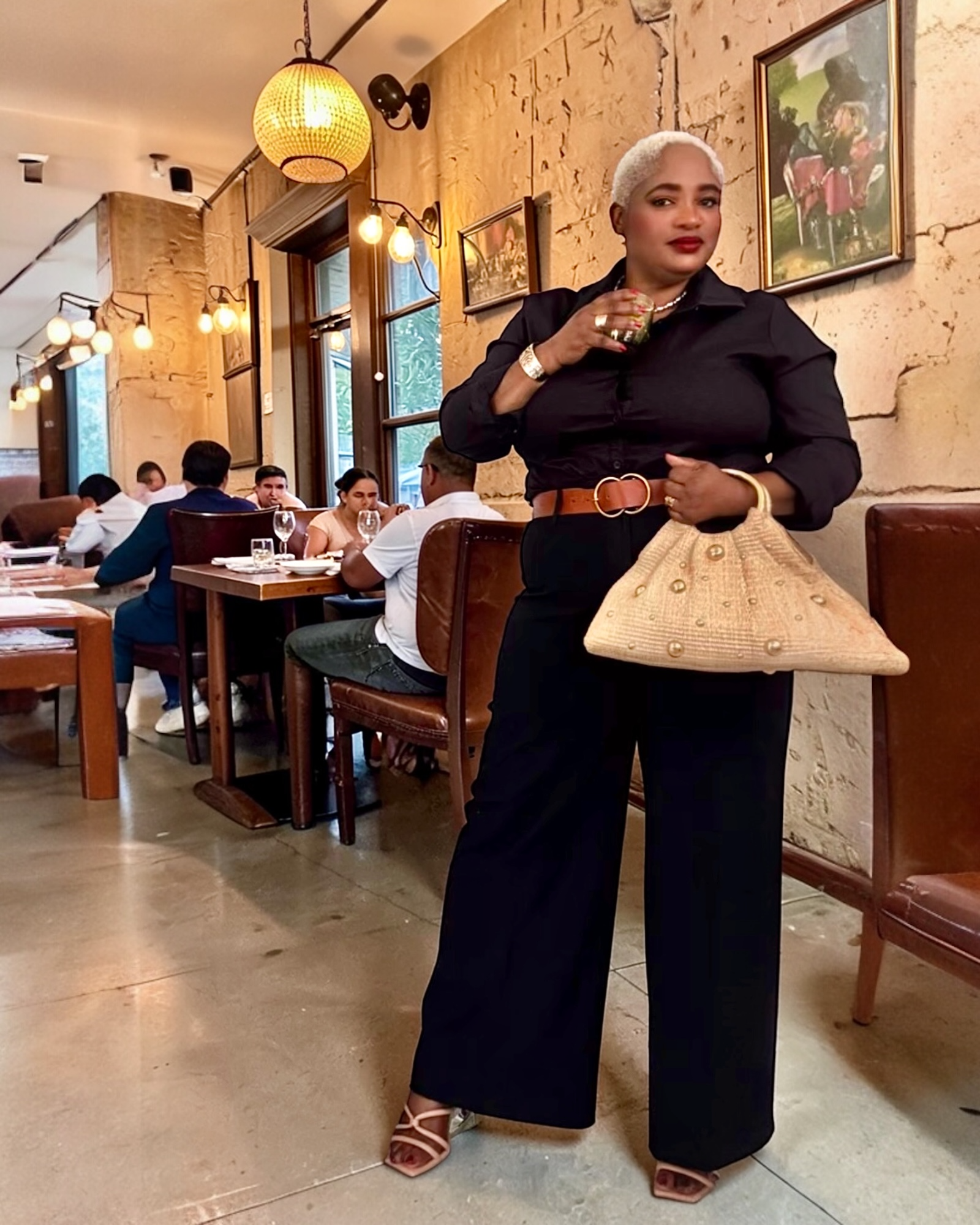 Wide Leg Belted Pants