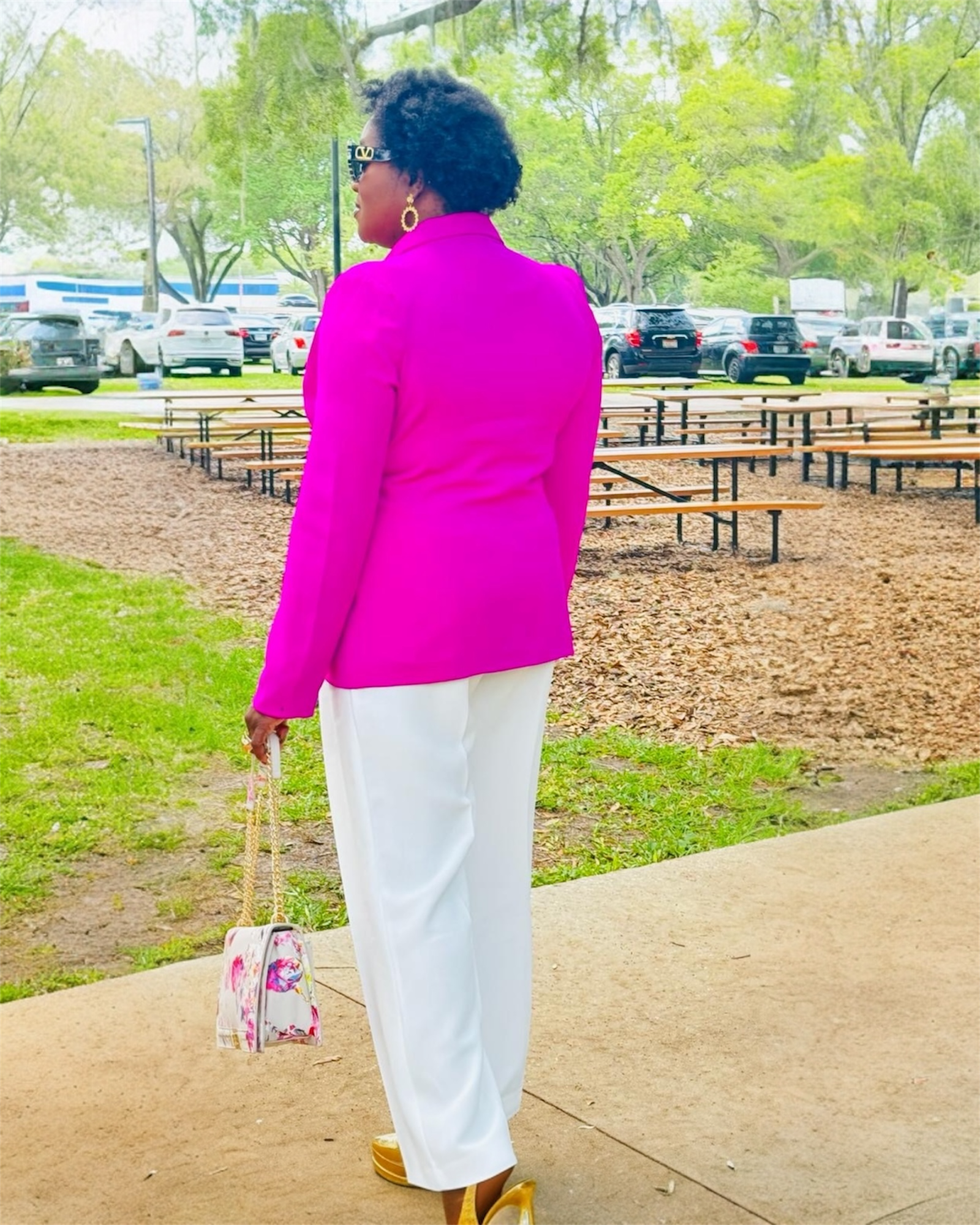 Flap Pocket Open Front Blazer