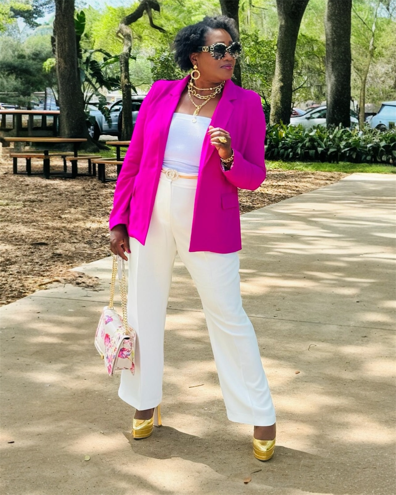 Flap Pocket Open Front Blazer